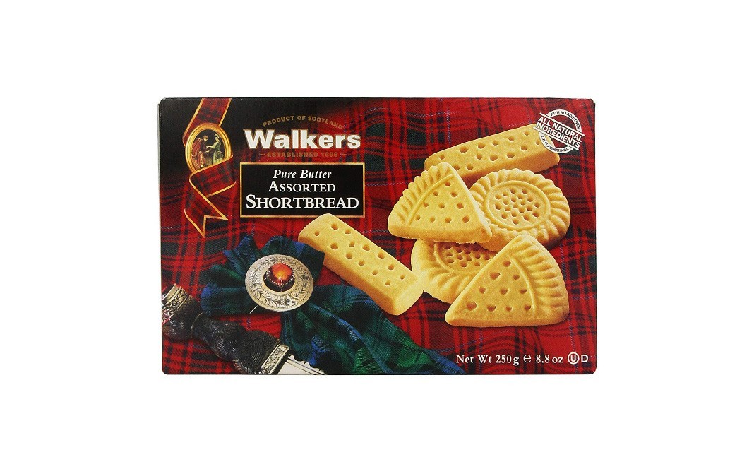 Walker's Pure Butter Assorted Shortbread    Box  250 grams